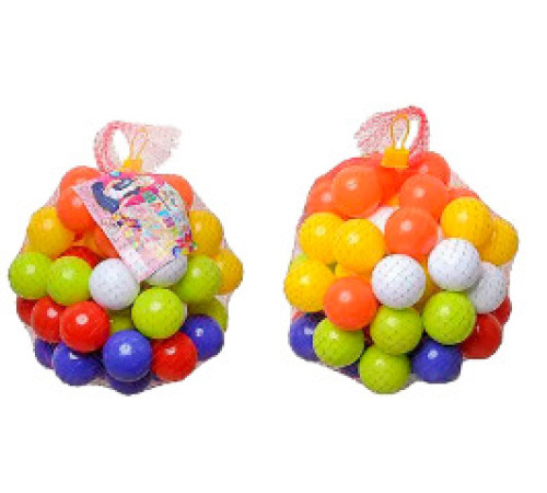 Кульки d6 см, 60 шт, м'які